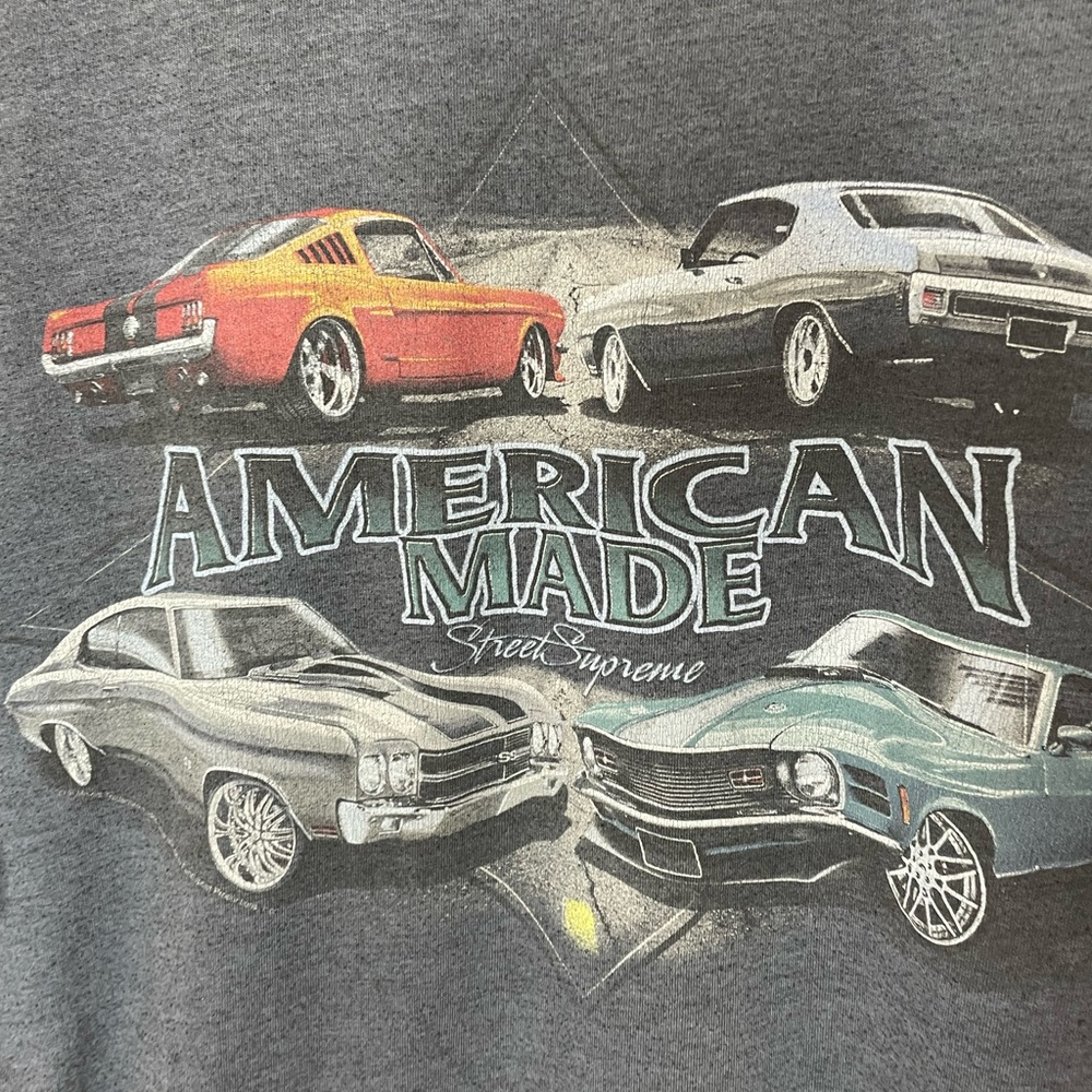 Newport Blue Men’s XLarge  American Made Street Supreme Classic Car Graphic